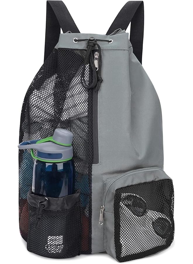 S-TOP Mesh Swim Bag, Large 40L Drawstring Backpack with Breathable Mesh Material, Water Resistant Sports Bag for Swimming Gear, Beach, Pool, Gym and Travel Accessories - Image 1