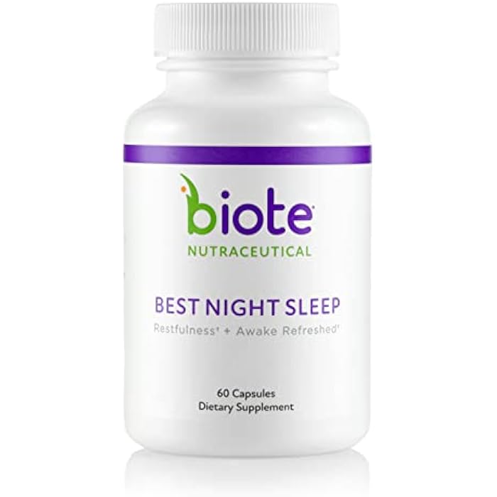 Biote Nutraceuticals - Best Night's Sleep - Restfulness + Awake Refreshed (60 Capsules) - Image 1