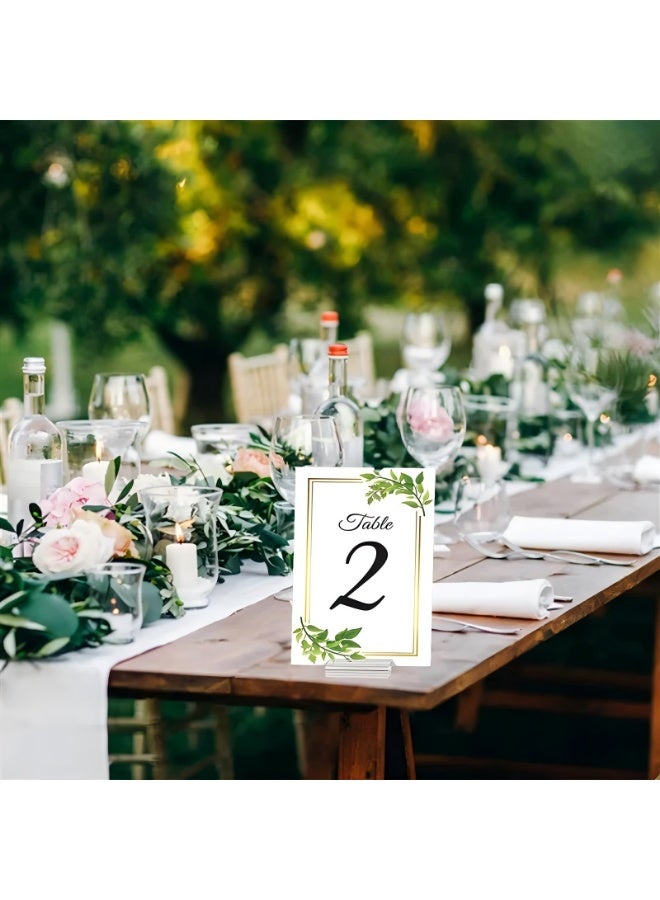 حاملات لافتات أكريليك لحاملات أرقام الطاولات لحامل بطاقات مكان العرض، حامل لافتات أكريليك بقاعدة أكريليك لحفلات الزفاف، 12 قطعة - Image 3