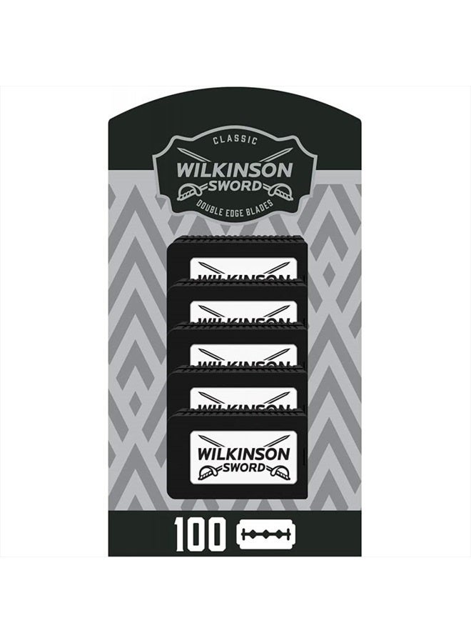 Wilkinson Sword Classic Double Edge (DE) Razorblades - 100 Blades - Image 1