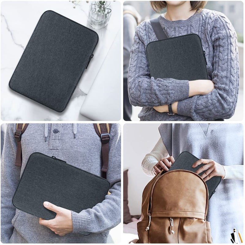 Moca 9 to 11 Inch Tablet Sleeve Bag Carrying Case Fits iPad air 5 10.9" 2022, iPad Pro 11 2021-2018, iPad 9/8/7th Gen 10.2, iPad Air 4 10.9/Air 3 10.5, Tab S8 11"/Tab A 10.1 (27x20cm) (Space Grey) - Image 4