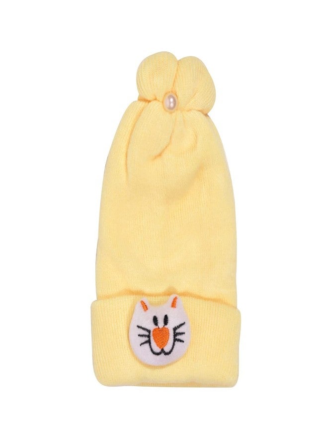 TIXY Infants, Baby Boys, & Baby Girls & Toddlers Woolen Caps in Attractive Design for Age Group 0 to 2 Years (Pack of 4 & 6) (Multicolor) (0-6Months 4) - Image 2
