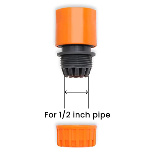 Garbnoire Heavy Duty Hose Pipe Fitting Standard Size 1/2'' Inch Quick Connector for Garden Water Pipe & Car, Bike Washing Accessories | Female Adapter Suitable Connecting Hose Pipe (Pack of 2) - Image 4