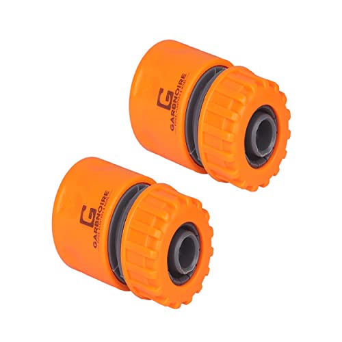 Garbnoire Heavy Duty Hose Pipe Fitting Standard Size 1/2'' Inch Quick Connector for Garden Water Pipe & Car, Bike Washing Accessories | Female Adapter Suitable Connecting Hose Pipe (Pack of 2) - Image 1