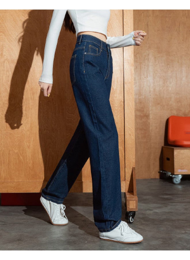 TonLion 2025 Autumn Winter Straight Leg Jeans For Women High-End Look Petite Slimming Women'S Jeans - Image 1