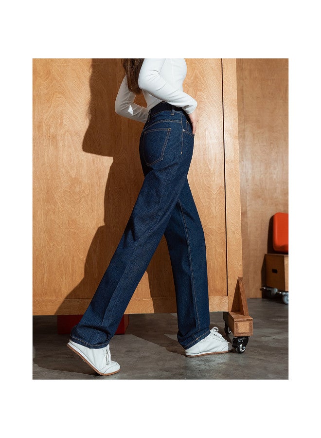 TonLion 2025 Autumn Winter Straight Leg Jeans For Women High-End Look Petite Slimming Women'S Jeans - Image 4
