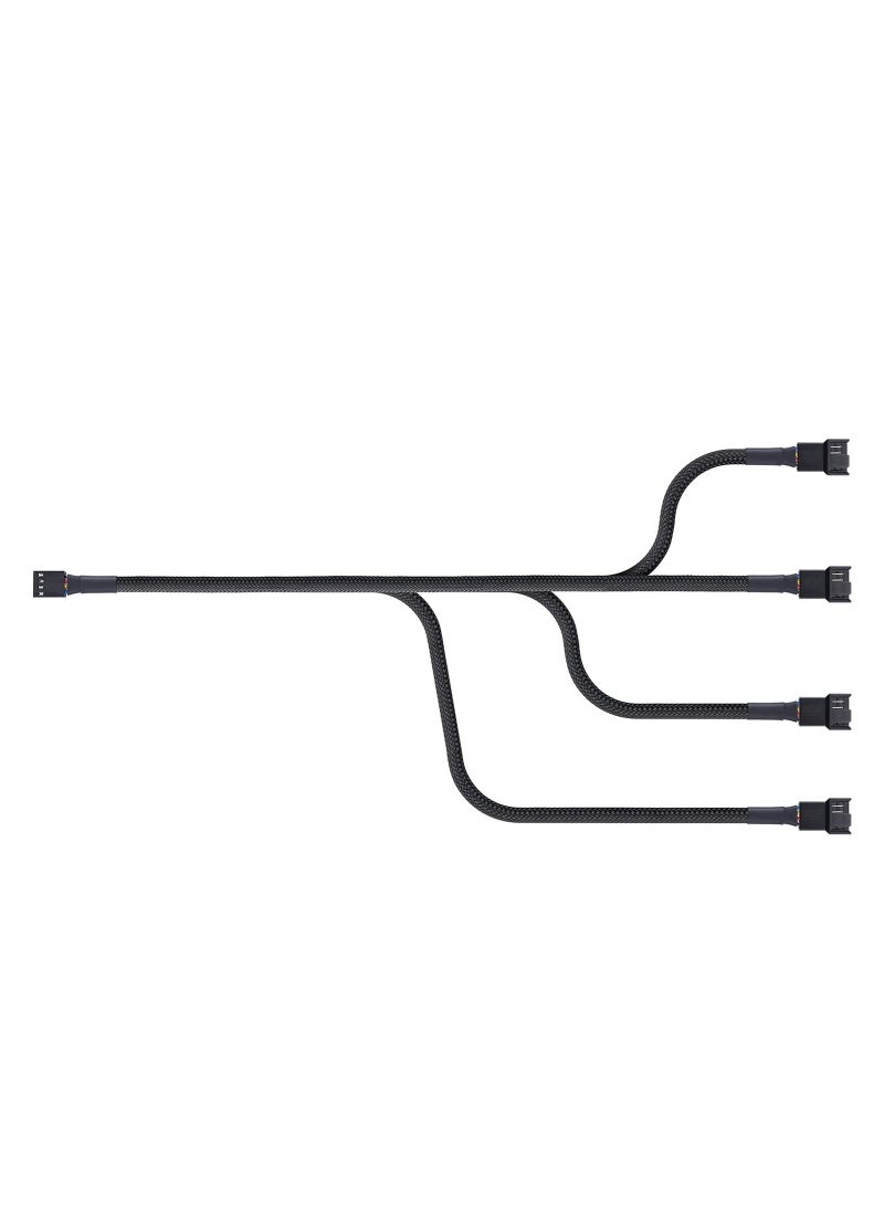 2-Piece  4Pin 1 to 4 Ways PWM Fan Splitter Cable for Desktop Computer CPU Splitter PC Extension Power