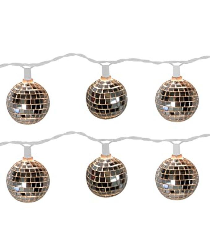 11 FT DISCO BALL STRING LIGHTS NOVELTY CHRISTMAS LIGHTS WITH 10 LED LIGHTS FOR HOME ROOM DCOR