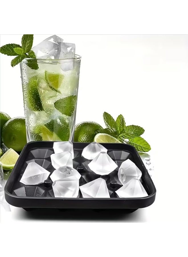 Goolsky 16-Cavity Small Diamond Ice Cube Tray, Fun Shapes Silicone Mini Dice Mold, 16 Cubes Easy Release BPA-Free Stackable with Lid 1pc - Image 5