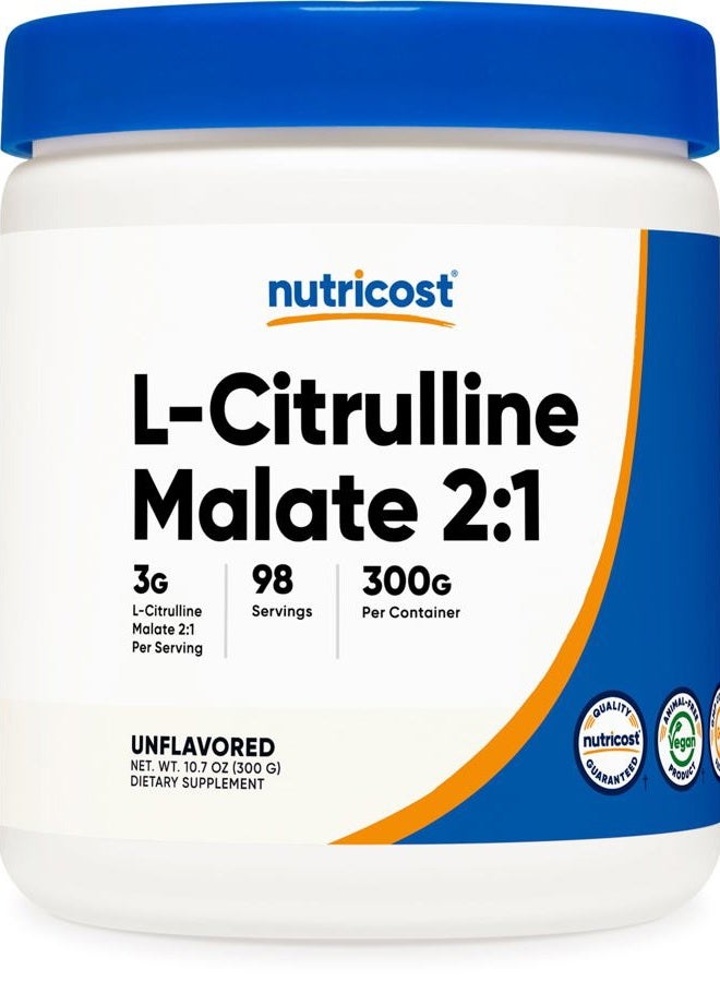 Nutricost L-Citrulline Malate (2:1) Powder (300 Grams) - Image 1