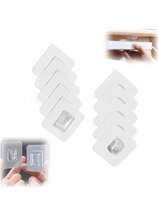 Transparent Double Sided Adhesive Wall Hooks,No Damage Wall Hooks,Nail Free Self Adhesive Hooks for Bathroom Kitchen Office Hanging (5 Set)  - Image 1