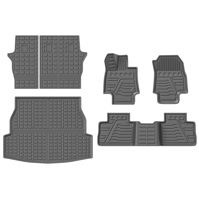 powoq Floor Mat Compatible with 20192025 Toyota RAV4 Cargo Mat Trunk Mat Replacement for 20192025 Toyota RAV4 AccessoriesFloorTrunkBackrest Mat