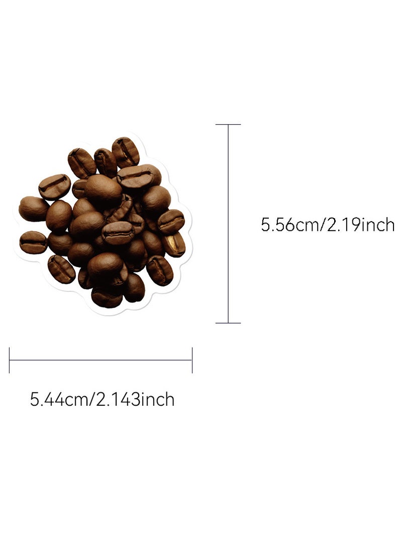 50 Pcs Coffee Stickers Coffee Waterproof Vinyl Stickers for Water Bottles Book Laptop Bicycle Luggage Cup Mobile Phone Encouragement Decals