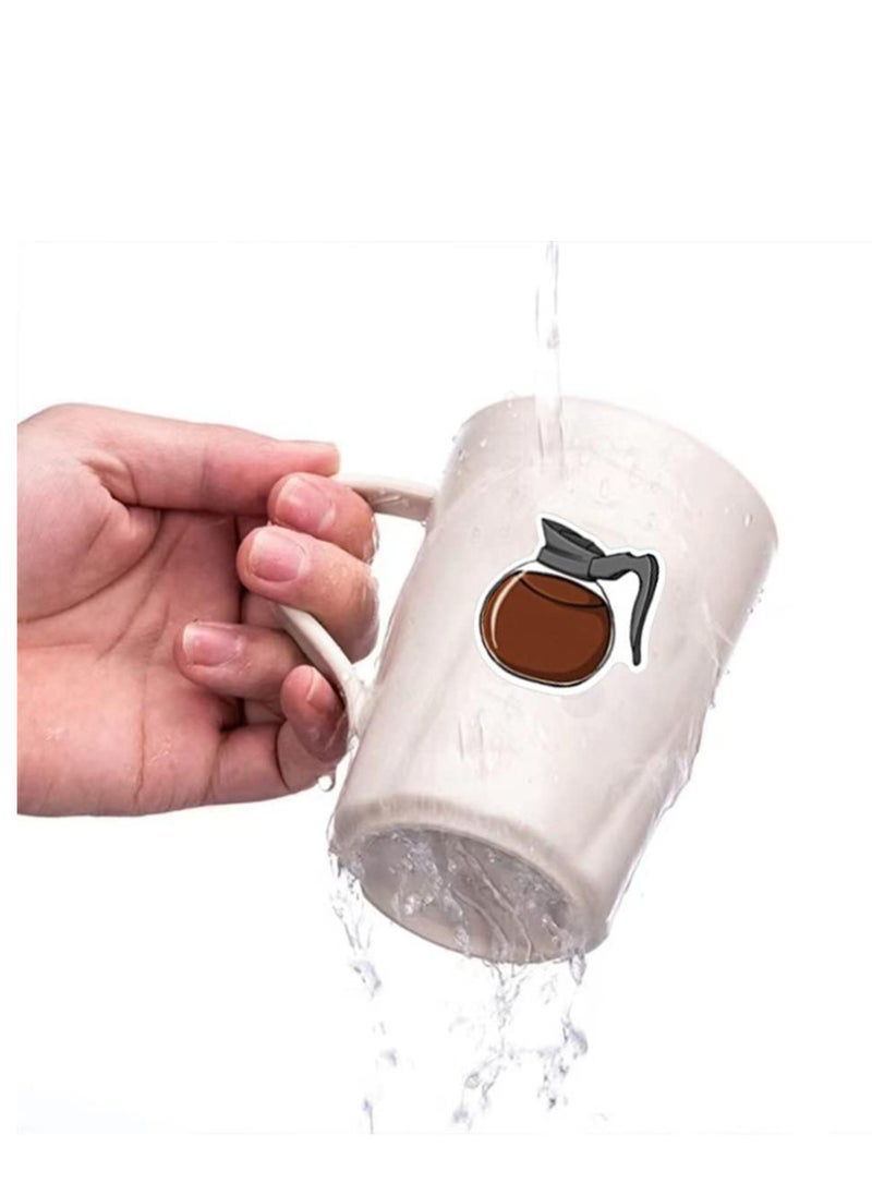 50 Pcs Coffee Stickers Coffee Waterproof Vinyl Stickers for Water Bottles Book Laptop Bicycle Luggage Cup Mobile Phone Encouragement Decals