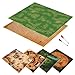 CZYY DND Foldable Mat Dry Erase TTRPG Map Grassland Desert TwoSided Cardboard Terrain 27x23 Inches with Square Grid Portable Reusable Game Board for DND Pathfinder and Tabletop RPGs Style A - Image 2