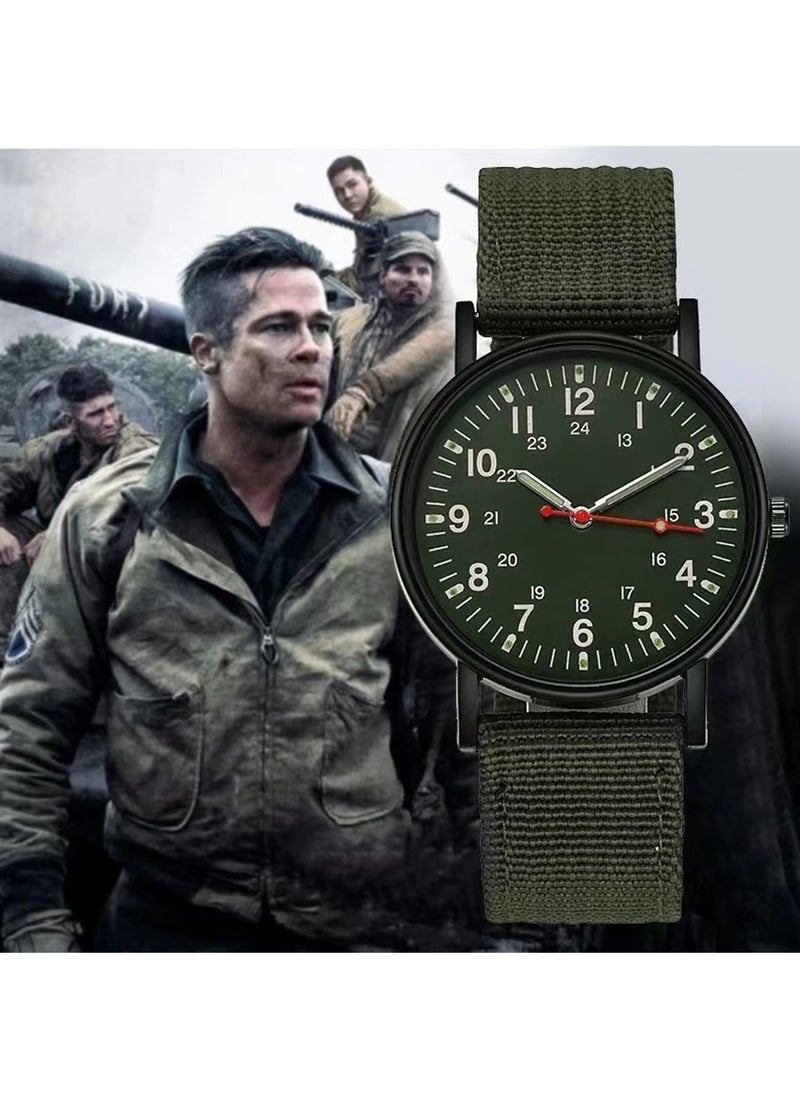 Generic - Mens Watches, Men's Water Resistant Watch, Luminous Sport Nylon Band Military Army Watch Analogue Quartz Wrist Watches for Men - Image 1
