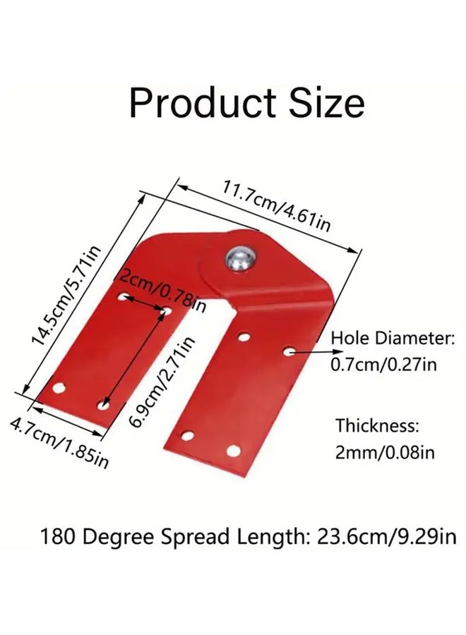 Red Aluminum Attic Ladder Hinge Replacement Kit Accessories - Image 3