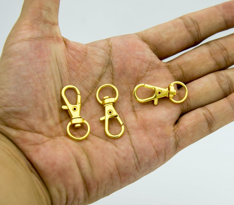 ZoloAJay 50Pcs Swivel Snap Hooks Premium Metal Golden Lobster Claw Trigger Clasps For Lanyard Keychain Rings Bag Purse Tag Jewelry Making Diy Crafts Length 1.26Inch(32Mm) Inside Width 0.39Inch(10Mm) - Image 3
