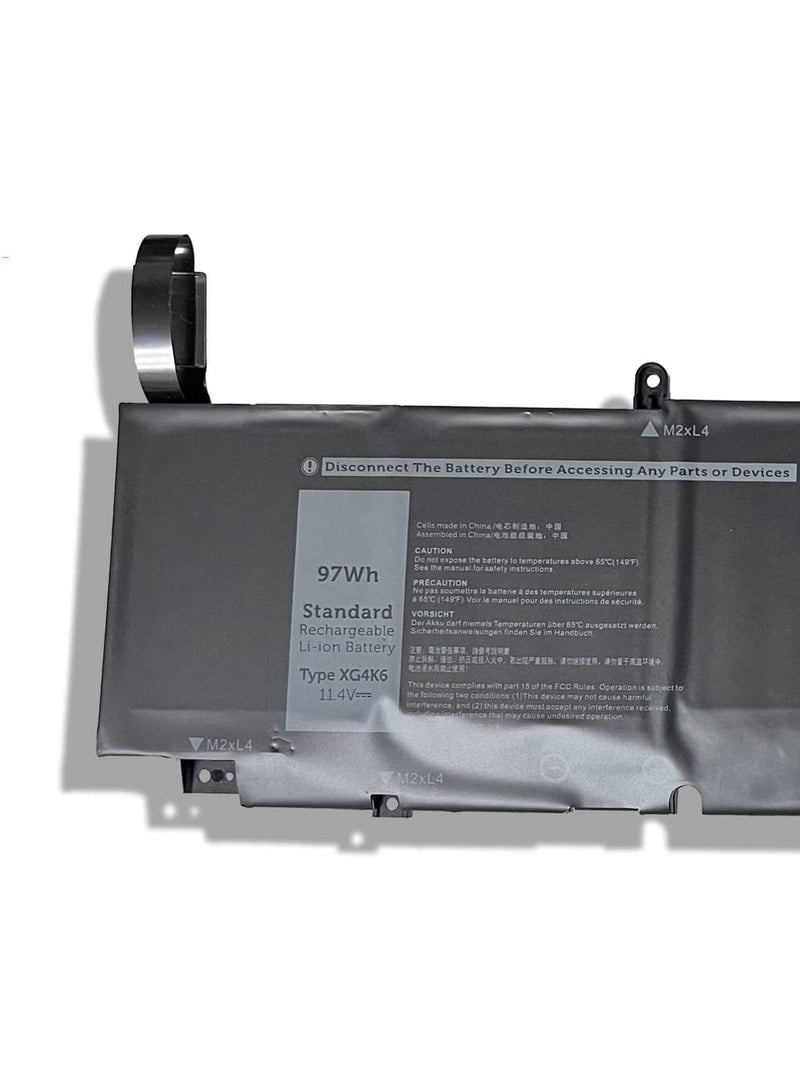 Terabyte 97Wh XG4K6 compatible Laptop Battery for Dell XPS 17 9700 9710 9720 9730 Precision 5750 5760 5770 Mobile Workstation P92F P92F001 P92F002 P92F003 Series F8CPG 01RRR 3F8CPG 5XJ6R KVPMY 0YY3V KRDHV 0F8CPG 3ICP7/54 - Image 2