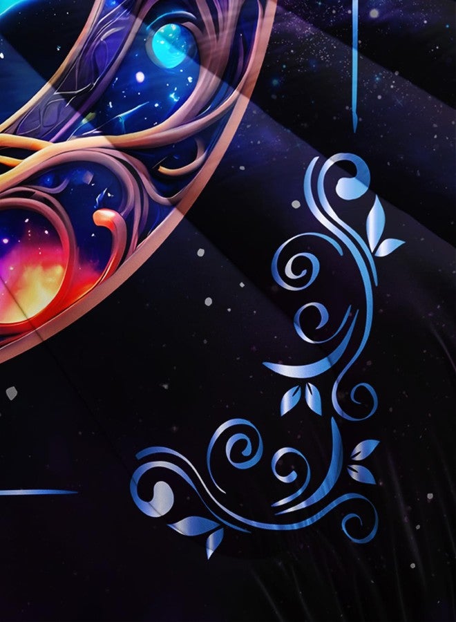 UEVBF Tree of Life Bedding Twin Comforter Set,Mystic Planet Starry Sky Printed Bedding Comforter Sets for Kids Boys Girls Room Decor,Bohemian Bedding Puffy Comforter Sets 2 Pillowcases. - Image 5