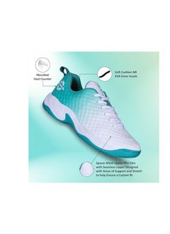 Nivia Powermash Tennis Shoes | 8UK / 9US / 42EU | Lace-Up | Stiletto Heel | EVA,Mesh | Indoor Court Shoes, Table-Shoes | For Men | Non-Marking Rounds More Stability| Better Agility | Comfortable  - Image 2