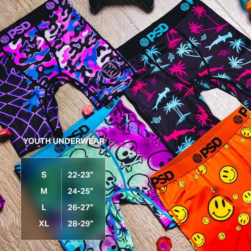 PSD Youth Boys' Cash Flow Boxer Brief 3-Pack, Multi, S - Image 5