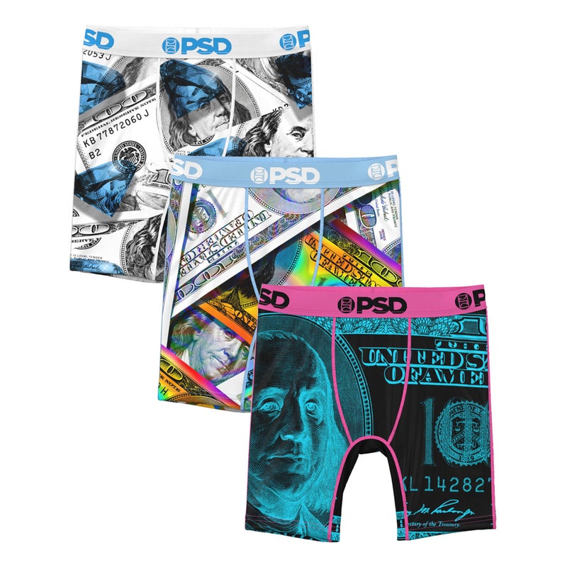 PSD Youth Boys' Cash Flow Boxer Brief 3-Pack, Multi, S - Image 1