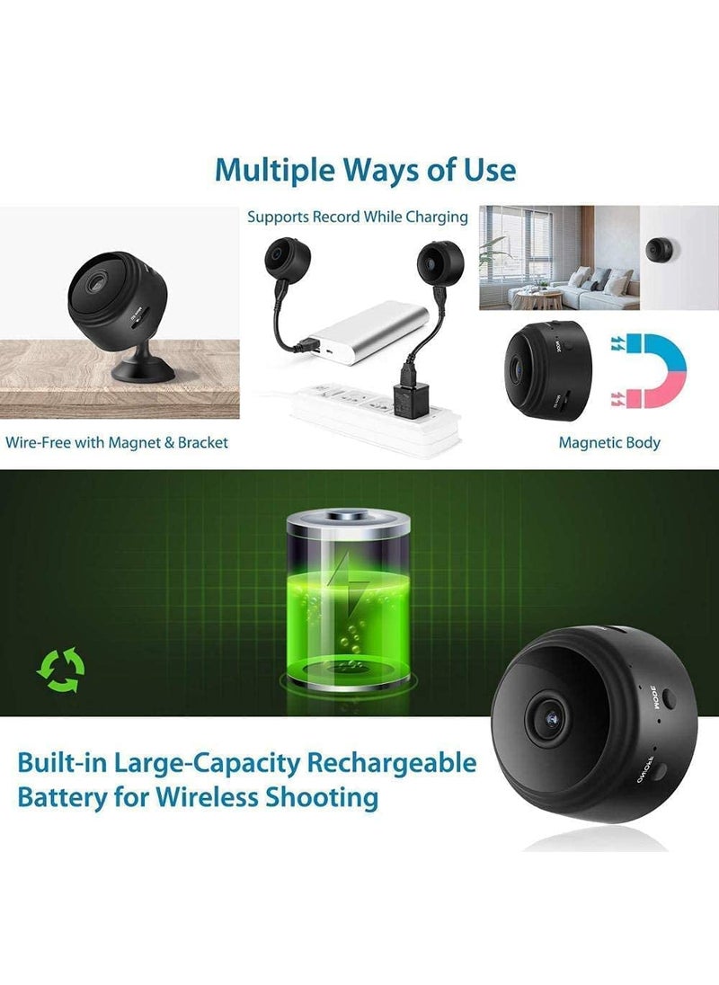 TECHNOVIEW TECHNOVIEW CCTV Security System A9 High HD Focus Indoor Security Camera with Motion Detection Alert Type Black Wif Camera HD  - Image 3
