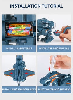 GROIC Dinosaur Toys, Realistic Electric Walking Dinosaur Model, Dinosaur Robot, Walking With Simulated Fire Led Lighting Water Spray And Roaring Sound, Electric Toys For Kids  - Image 4