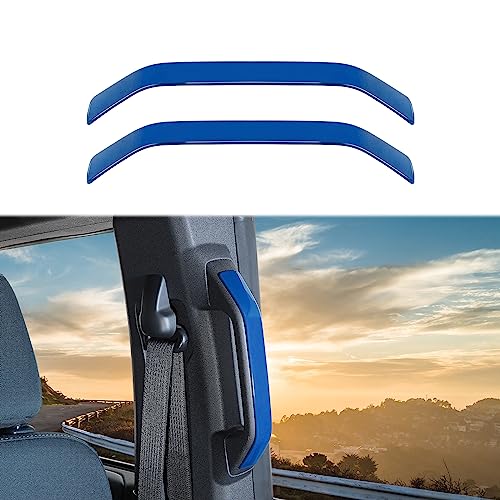 RAZPOY BPillar Handle Grab Panel Trim Cover Compatible with 20212023 Ford Bronco Interior Accessories 4Door Blue - Image 1