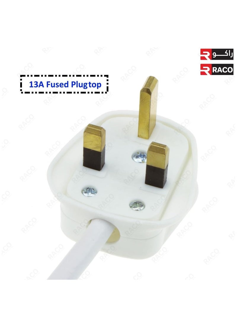 RACO RACO Socket Extension Board Heavy-Duty Cable Power Cord 13A Plug 220-250V Socket Ideal for Various Indoor and Outdoor Uses (Single Socket Universal with USB Port)  - Image 4