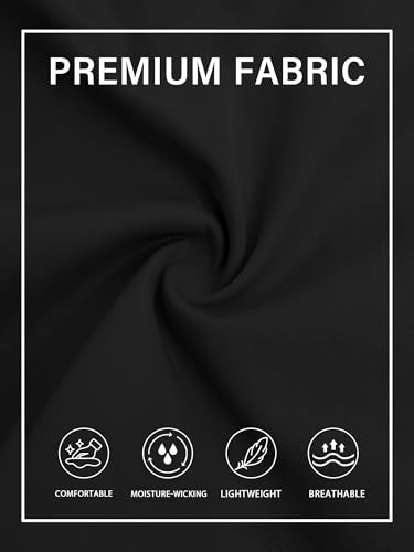 PLEPAN Men's Casual Cargo Pants Drawstring Hiking Pants Workout Tactical Joggers Sweatpants for Men Black Small - Image 4