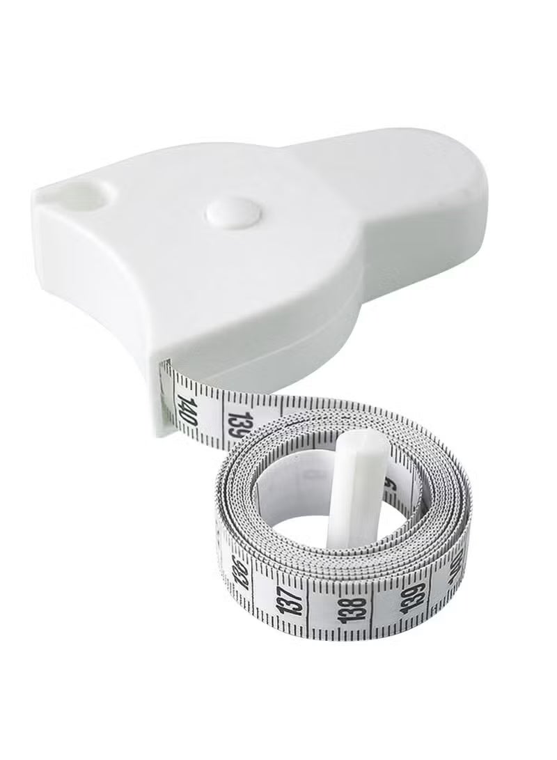 HPRT Body Measure Tape, Retractable Tape Measure 150 cm, Dual Sided Flexible Ruler With Push Button And Lock Slot For Body Measuring, Sewing And Home Use (White) - Image 3