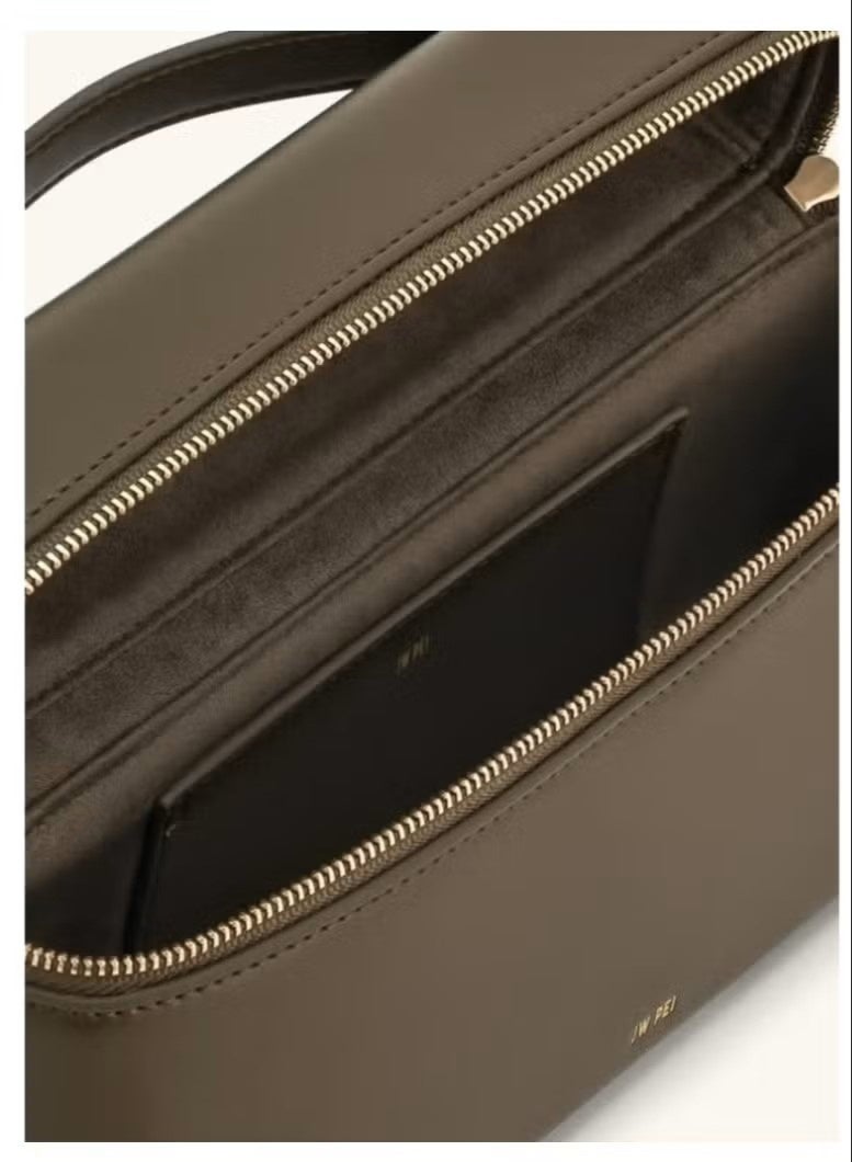 JW PEI Thea Tote Elegant temperament box hand-held commuting fashionable handbag（Olive Green） - Image 4