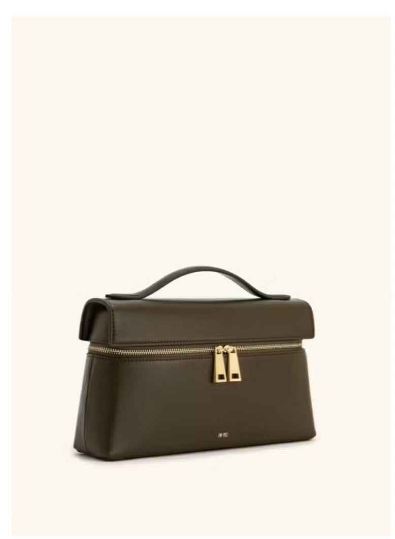 JW PEI Thea Tote Elegant temperament box hand-held commuting fashionable handbag（Olive Green） - Image 2