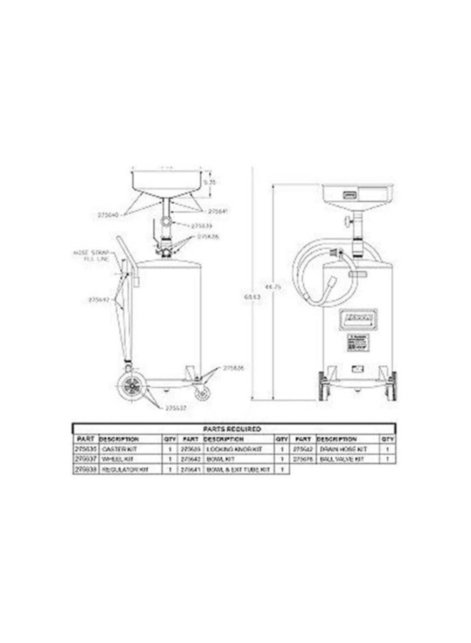 Lincoln Lubrication drain Hose Kit for Lincoln Model 3601