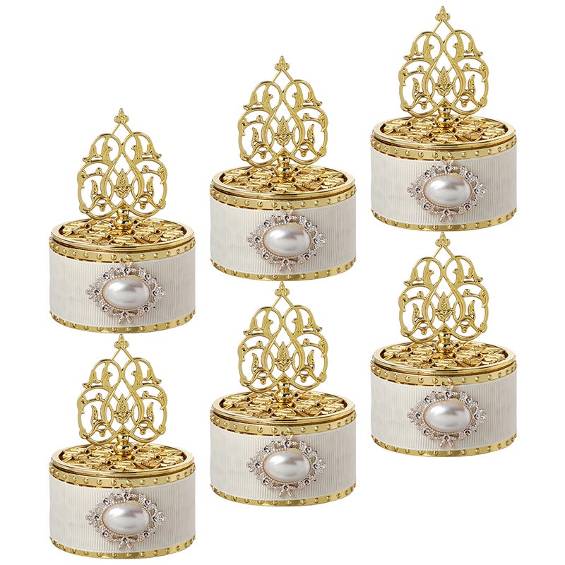 6pcs صناديق صغيرة علاج رائعتين على الطراز الأوروبي الحاويات الحزب لصالح صناديق الحفلات التعبئة - Image 5