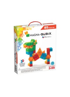 MAGNA-TILES Magna-qubix® 85-piece Set, Multi Colour, Original 3d Magnetic Building Tiles, For Kids Ages 3+  - Image 1