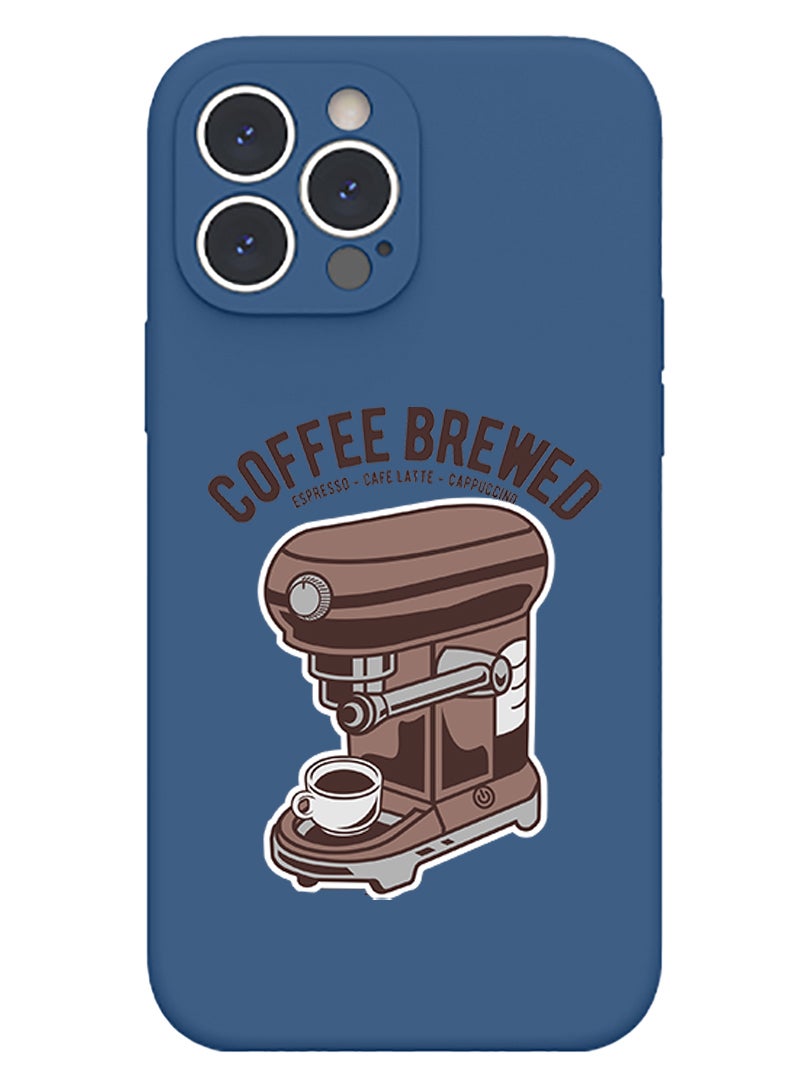 Theodor Protective Slim Fit Case Liquid Silicone Cover with Full Body Protection Anti-Scratch Shockproof Case For iPhone 15 Pro Max Blue  - Coffee can copy - Image 1