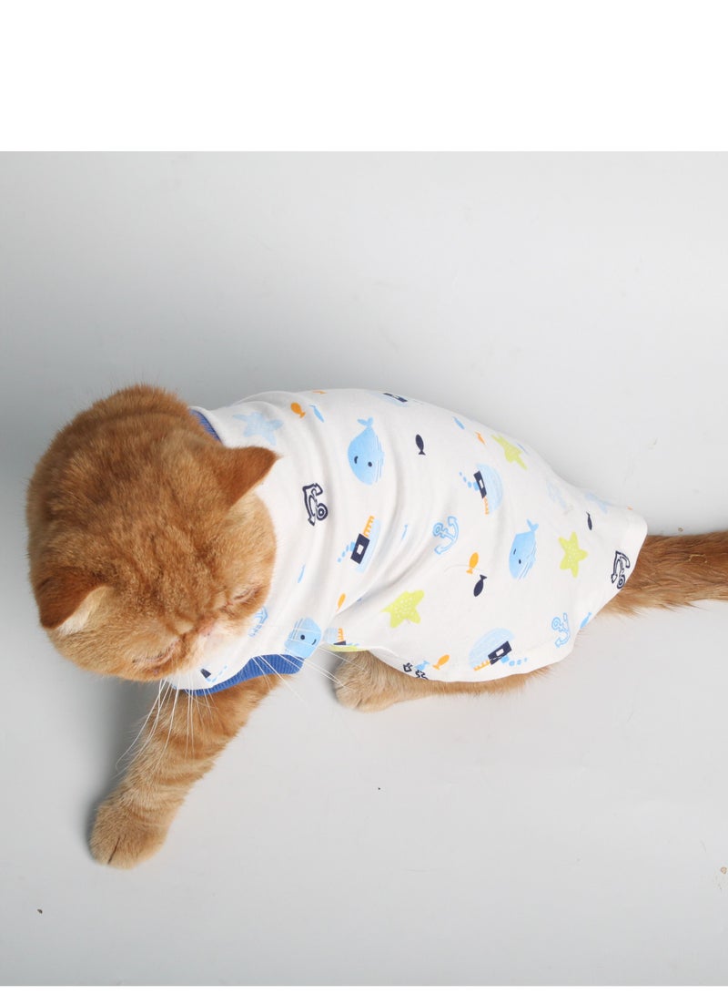 Generic Casual cat T-shirt Blue - Image 1