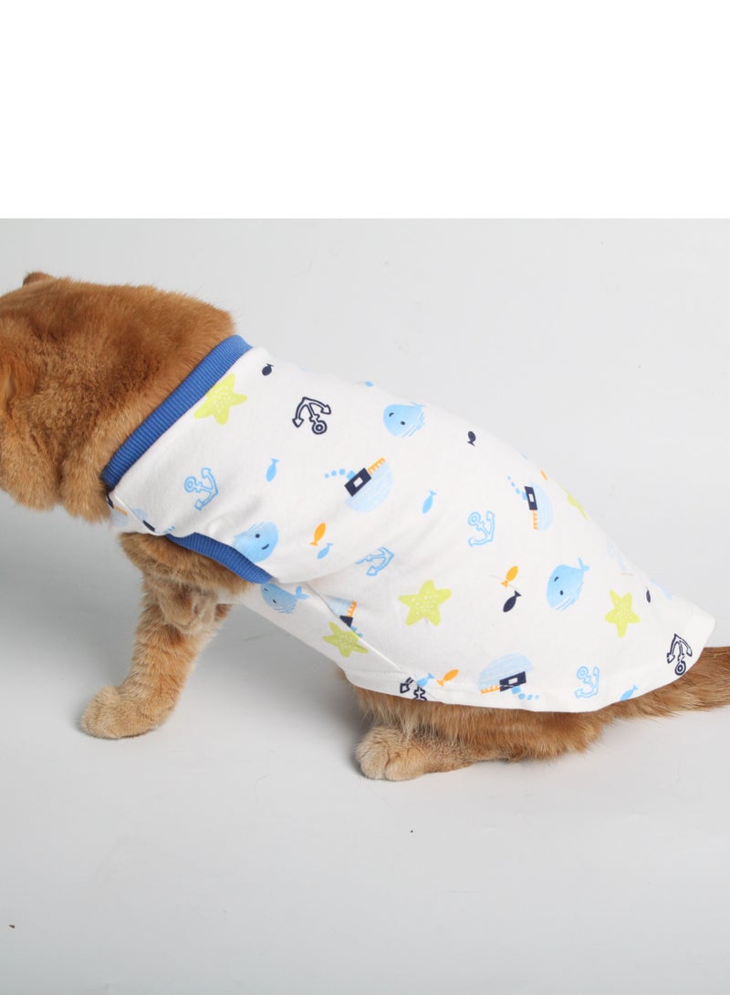 Generic Casual cat T-shirt Blue - Image 2