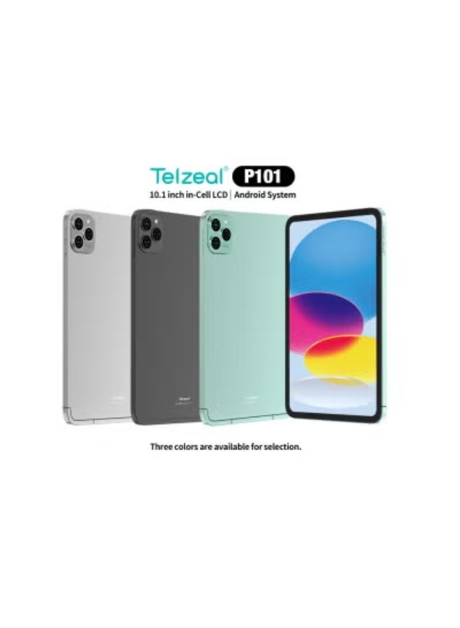 Telzeal P101 10.1-Inch Android 13 Tablet with 8GB RAM, 512GB ROM, 5G Wi-Fi, Dual SIM, Octa-Core Processor, 8000mAh Battery, Wireless Keyboard & Mouse, Slim Lightweight Design, Full HD Display, Multi-Purpose Android Tablet for Work, Study, Gaming – Grey - Image 2