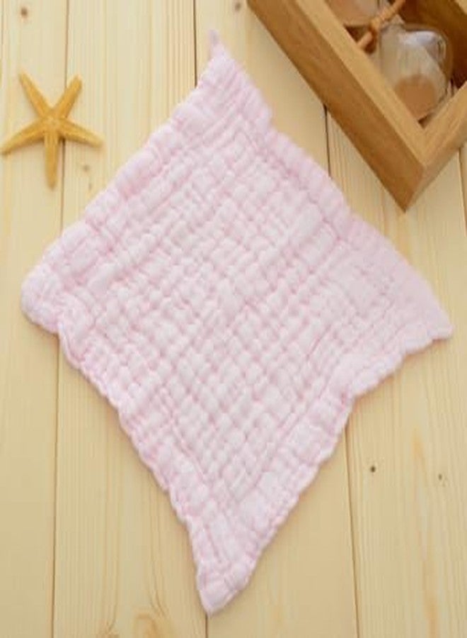 Zebroc 100% Cotton Muslin Baby Burp Cloth | 6-Layer Soft & Super Absorbent Baby Face Towel | 28×28 cm Washcloth for Newborns, Feeding, Burping & Daily Use (4, Pink (28 X 28 CM)) - Image 2