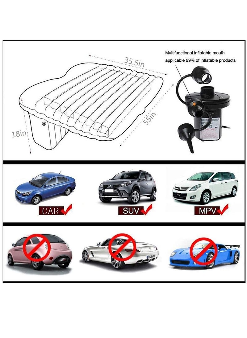 Blue Sky Car Travel Bed 138 * 85 * 45Cm Suv Air Mattresses Car Inflatable Travel Bed For Camping Children Rear Double Adjustable Sleeping Pad Airbed Seat Cover  - Image 2