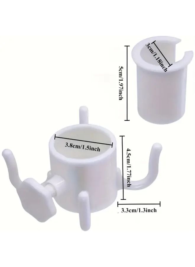 2pcs Heavy Duty Umbrella Hanging Hook with 4 Prong Clip for Towels Clothes Bags Pool Balcony Boat - Image 3