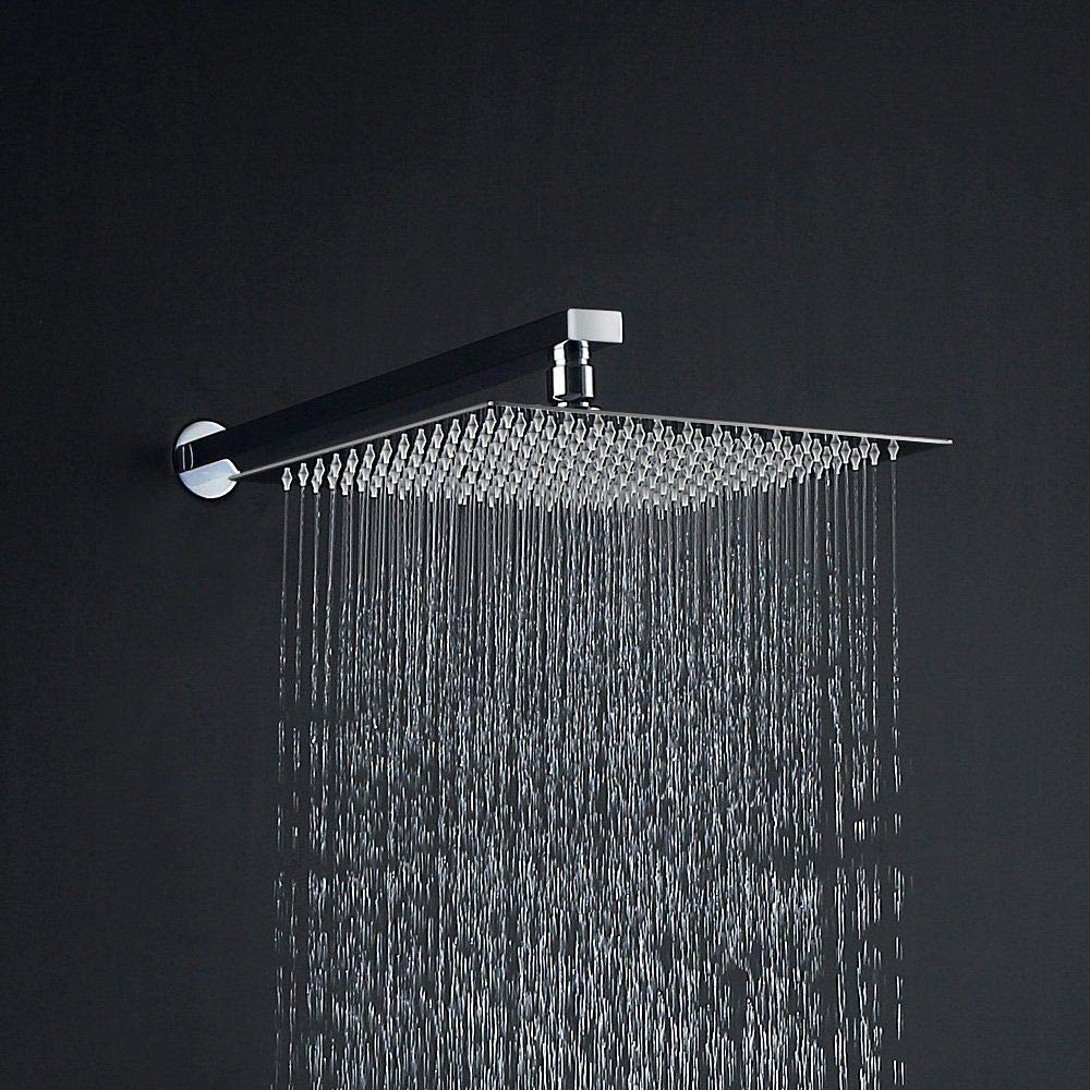 Mawson Combo 8X8 Inch Shower With 15 inch Arm Stainless Steel Overhead ...