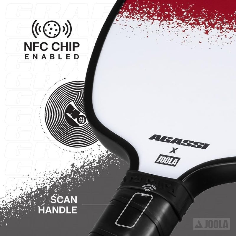 JOOLA GRAF Champion 12mm Pickleball Paddle - Agassi Shape with Extended Sweet Spot - Image 4