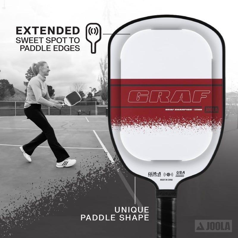 JOOLA GRAF Champion 12mm Pickleball Paddle - Agassi Shape with Extended Sweet Spot - Image 3