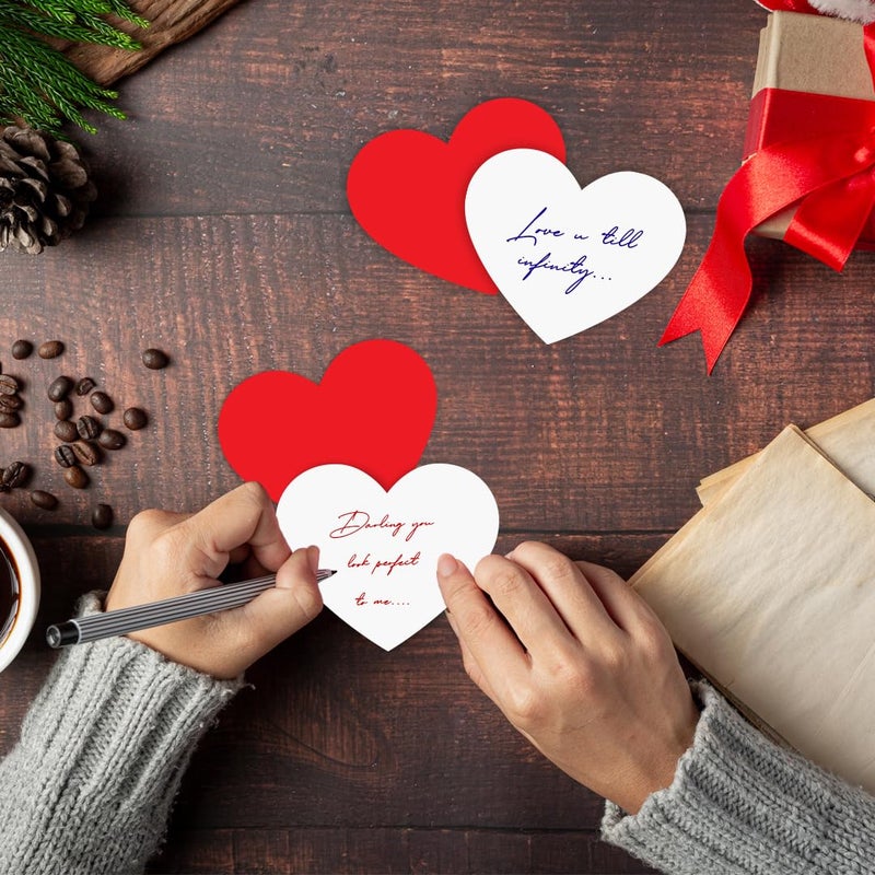 Festiko® 200 Pcs Red Heart Cutouts, Valentine’s Day Heart Decorations, Heart Shape Cutouts - Image 3