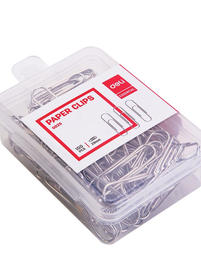 DELI PAPER CLIPS #3, 29MM SILVER E0025 - Image 2